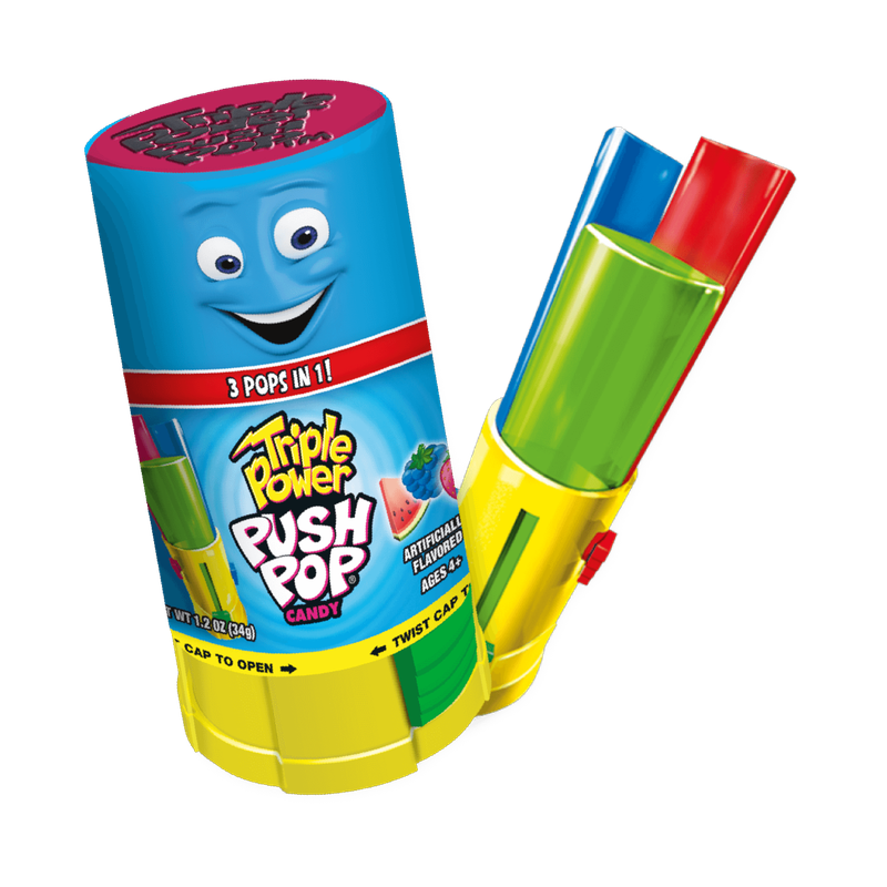 Triple power Push pop candy