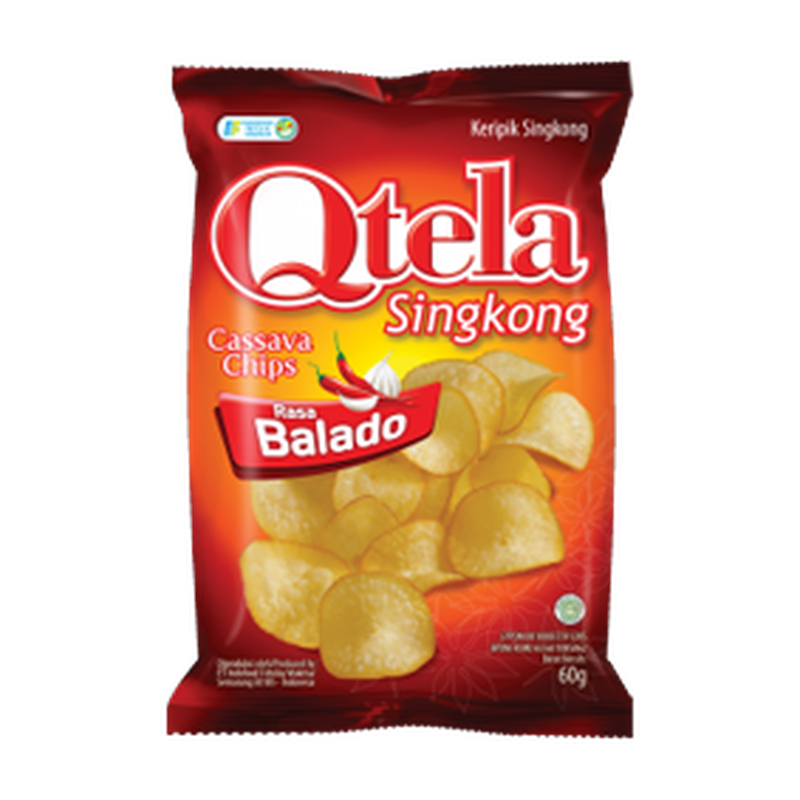 Qtela Singkong (Cassava) Chips – Barbeque Flavor