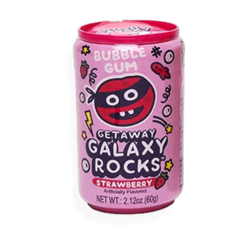 Getaway Galaxy Rocks Bubble Gum Strawberry