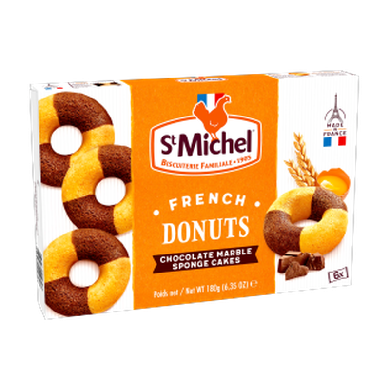 St Michel French Chocolate Marble Donuts