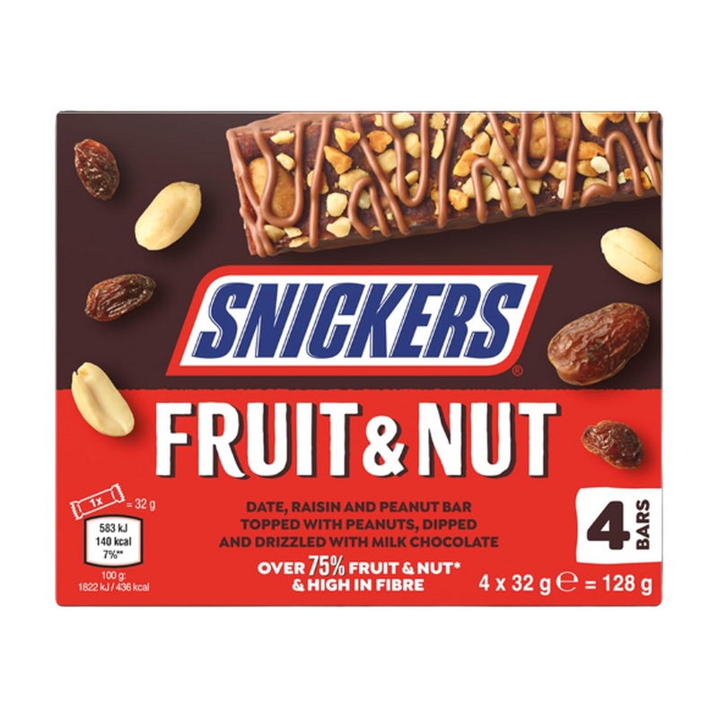 Snickers fruit & Nut bar 4's