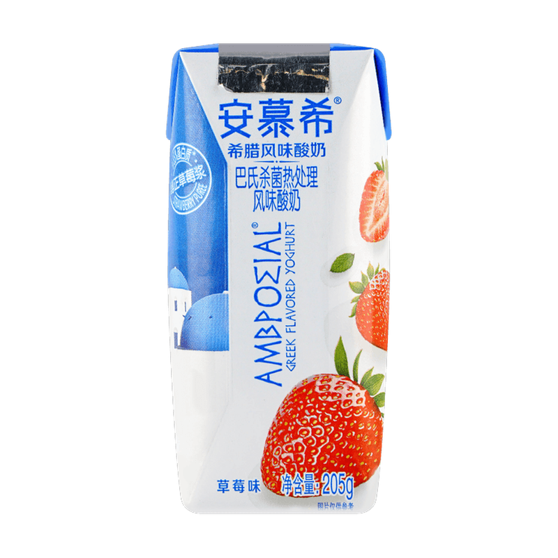 Ambrosial Greek Style Flavored Yogurt in a Strawberry & Oats flavor