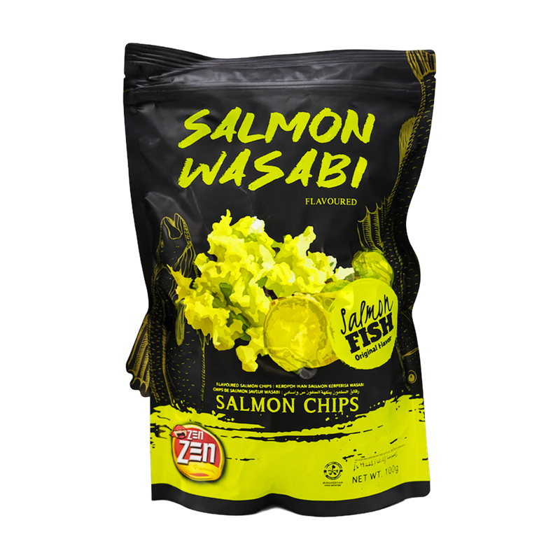 Crunchy Non-Fried Potato Chips Wasabi Salmon Flavor