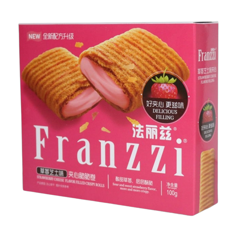 Franzzi Strawberry Flavor Filled Crispy Rolls