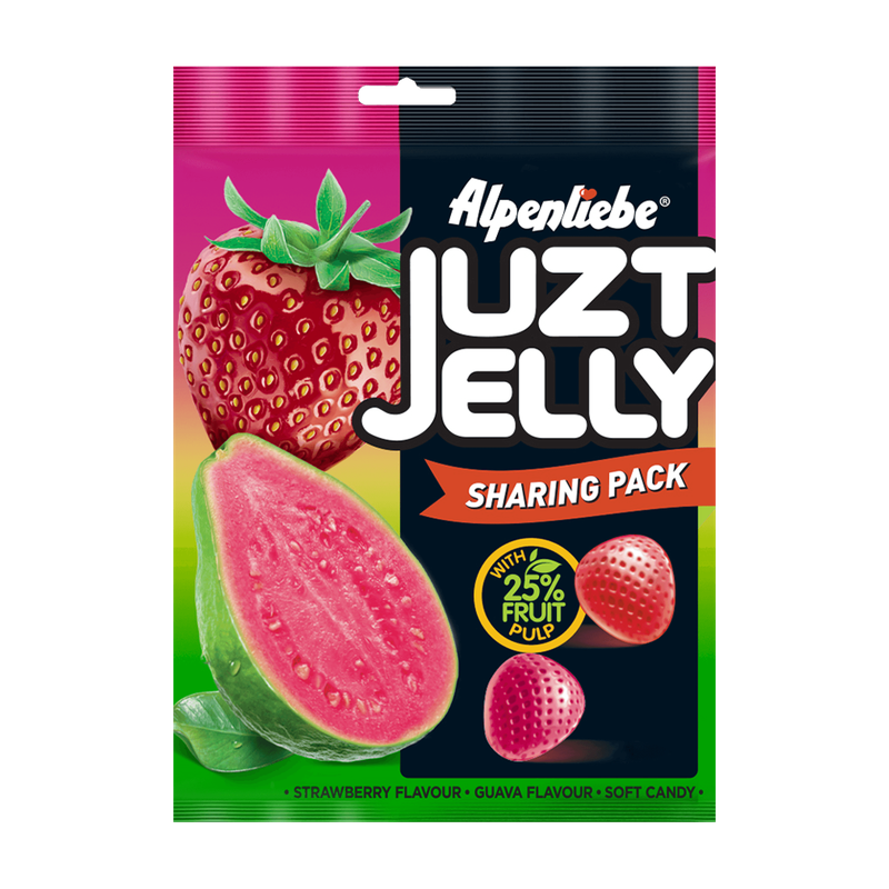 Pouch of Red Heart Guava fruit jelly