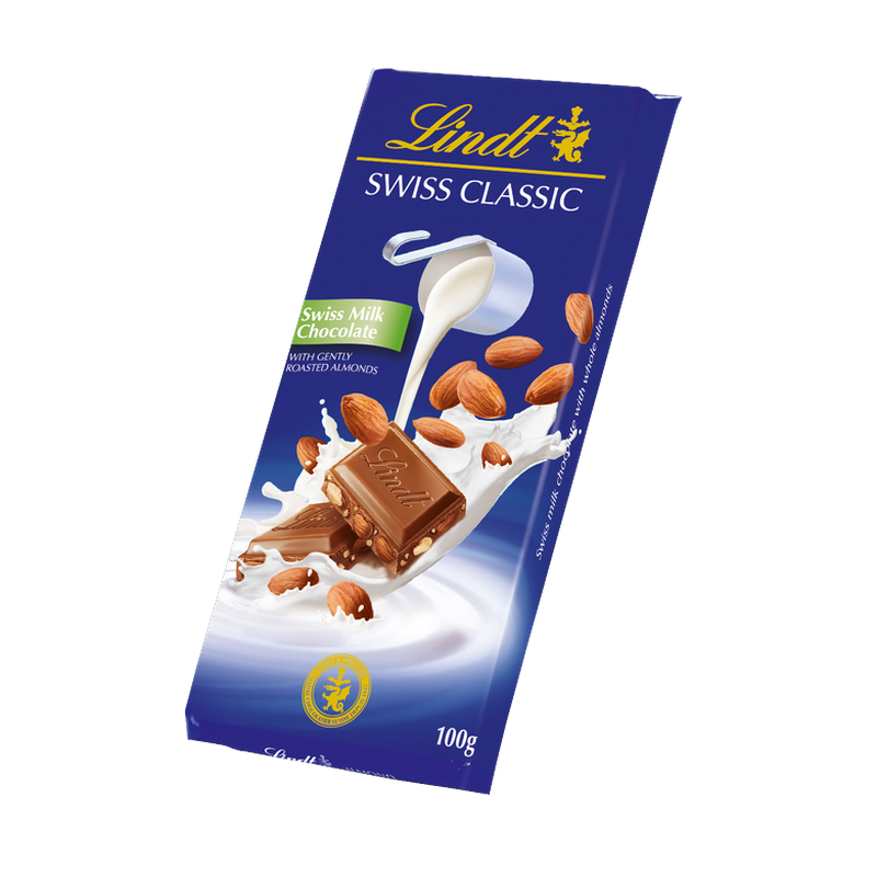 Lindt Swiss Classic Tab Milk Almond