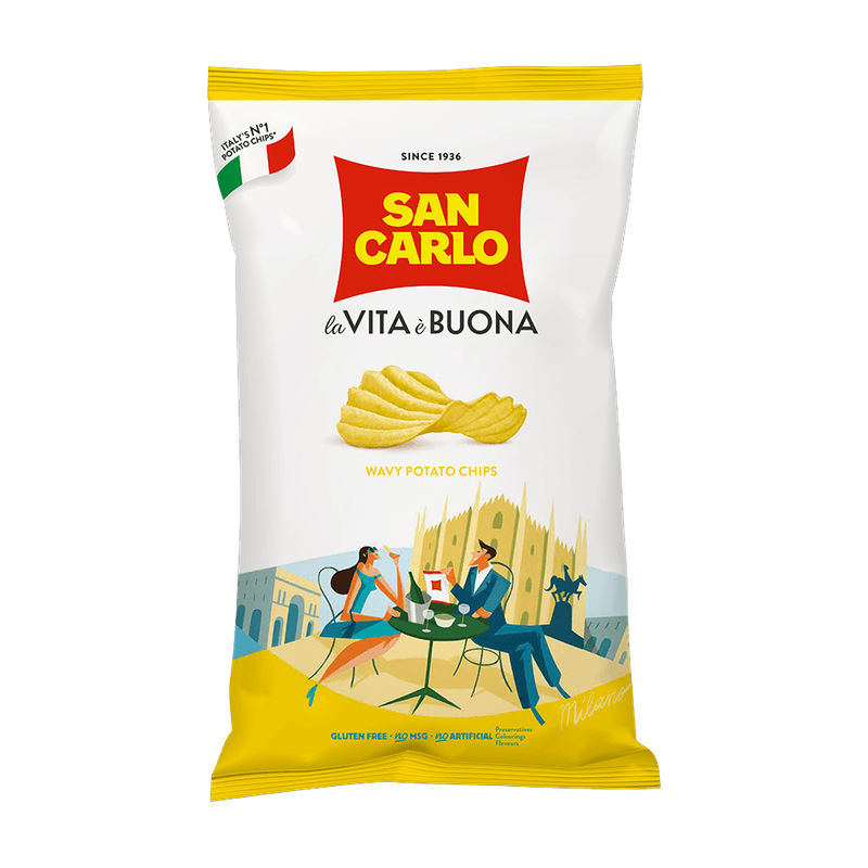 San Carlo Wavy Potato Chips 180g