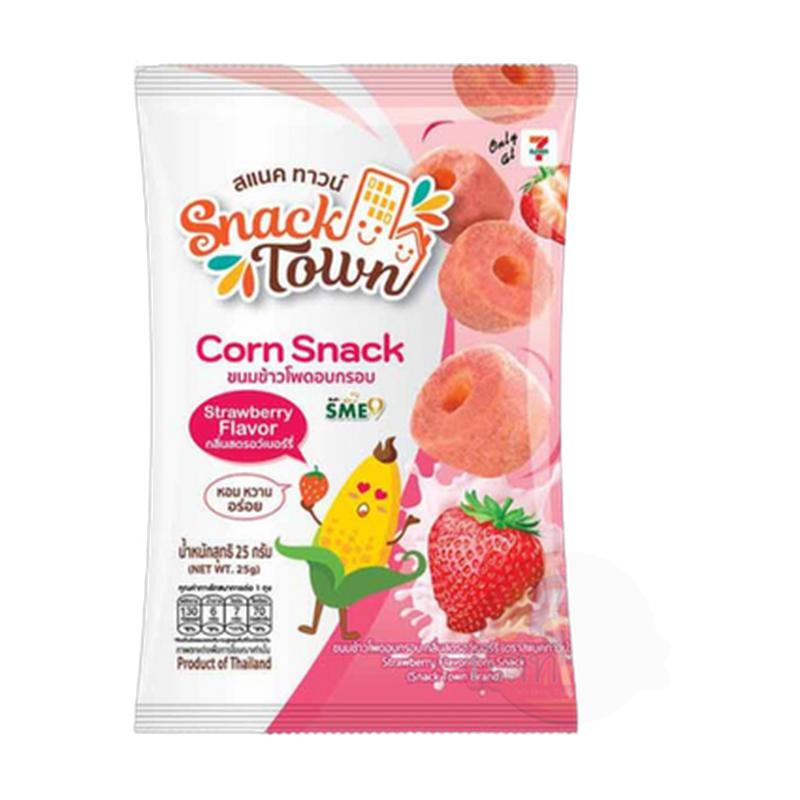 Snack Town Corn Snack Strawberry Flavor