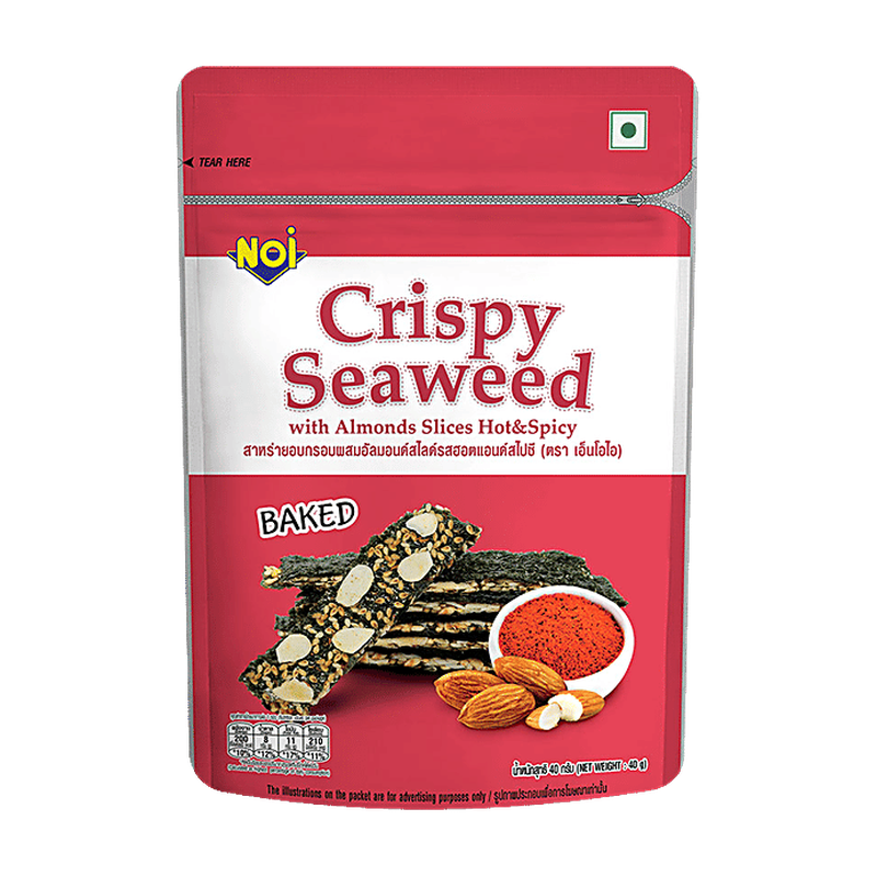 Noi Baked Seaweed Almonds Hot & Spicy Flavor