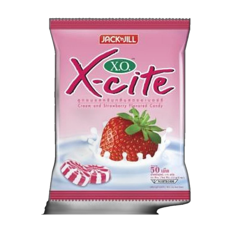 Jack n Jill X O X Cite Cream and Strawberry Flavor Candy