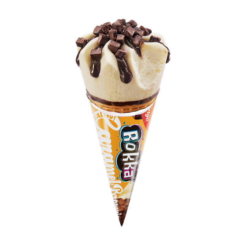 Mingo Rokka Salted Caramel Brownie Ice Cream Cone