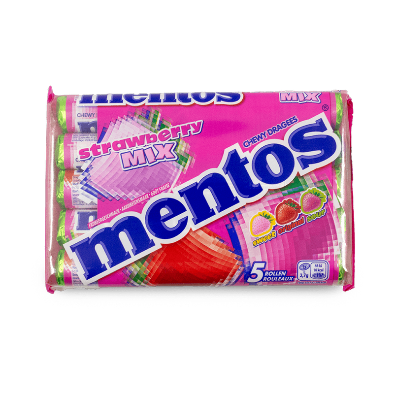 Mentos Strawberry Mix Bag 50pcs