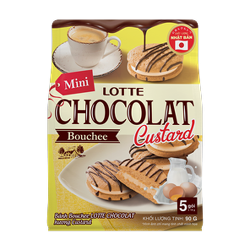 Lotte Chocolat Bouchee with Cheese flavor biscuits