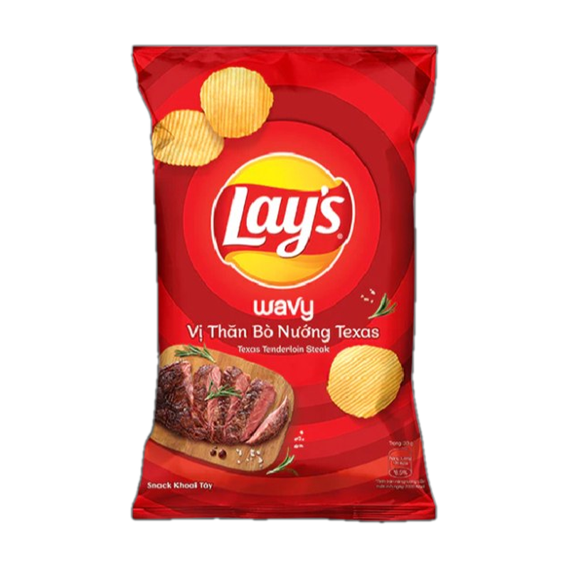 Lay's Wavy Texas Tenderloin Steak Flavor