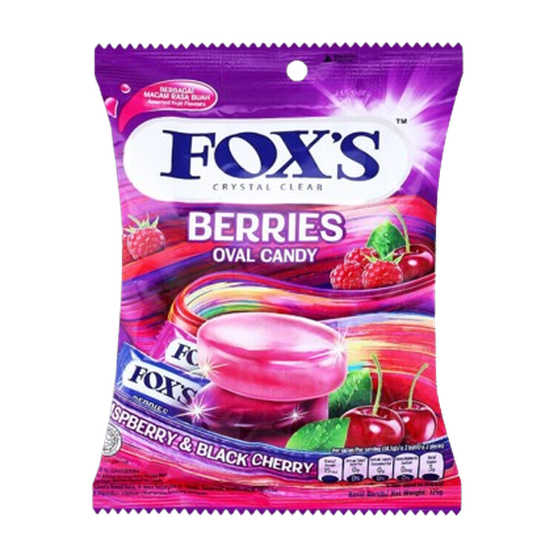 Fox's Berries Oval Candy Raspberry & Black Cherry
