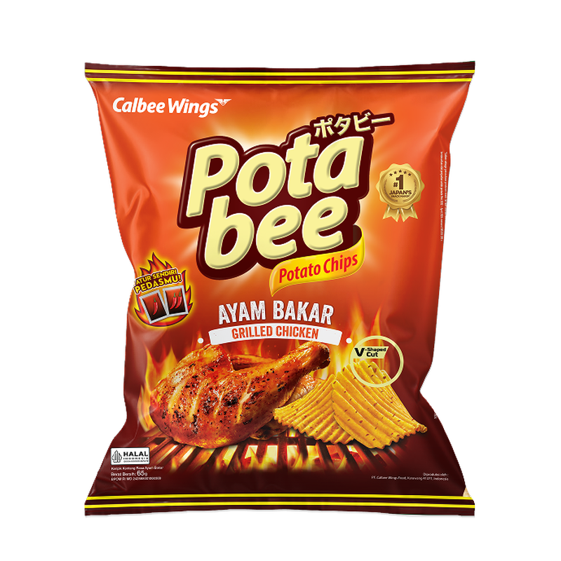 Calbee Wings Potabee Potato Chips Ayam Bakar