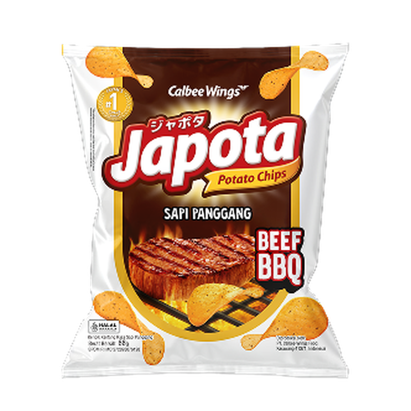 Calbee Wings Japota Potato Chips Grilled Beef Flavor