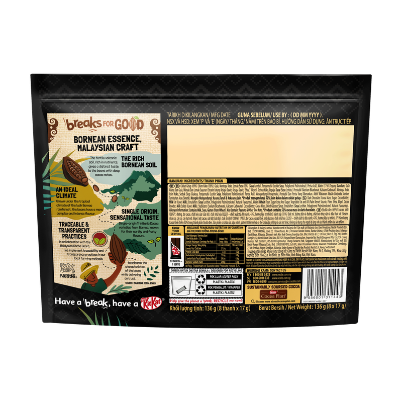 KitKat Dark 52% Borneo 2F (Multi-Pack 8)