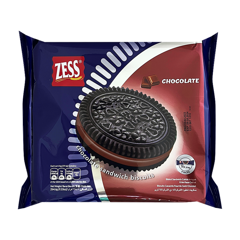 Zess Chocolate Sandwich Biscuit 264.6G - Chocolate