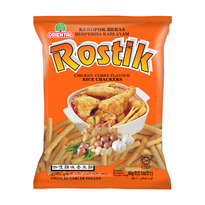 Oriental Rostik Rice Crackers Chicken Curry Flavour