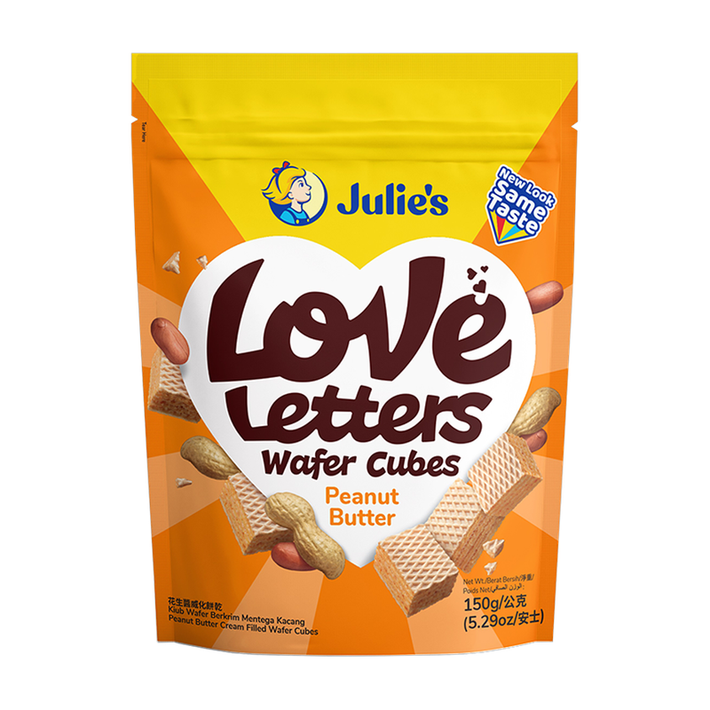 Julie's Love Letters Wafer Cubes - Peanut Butter