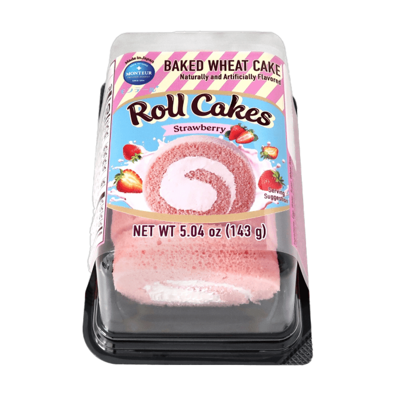 London Roll Strawberry Flavour Cake Pcs