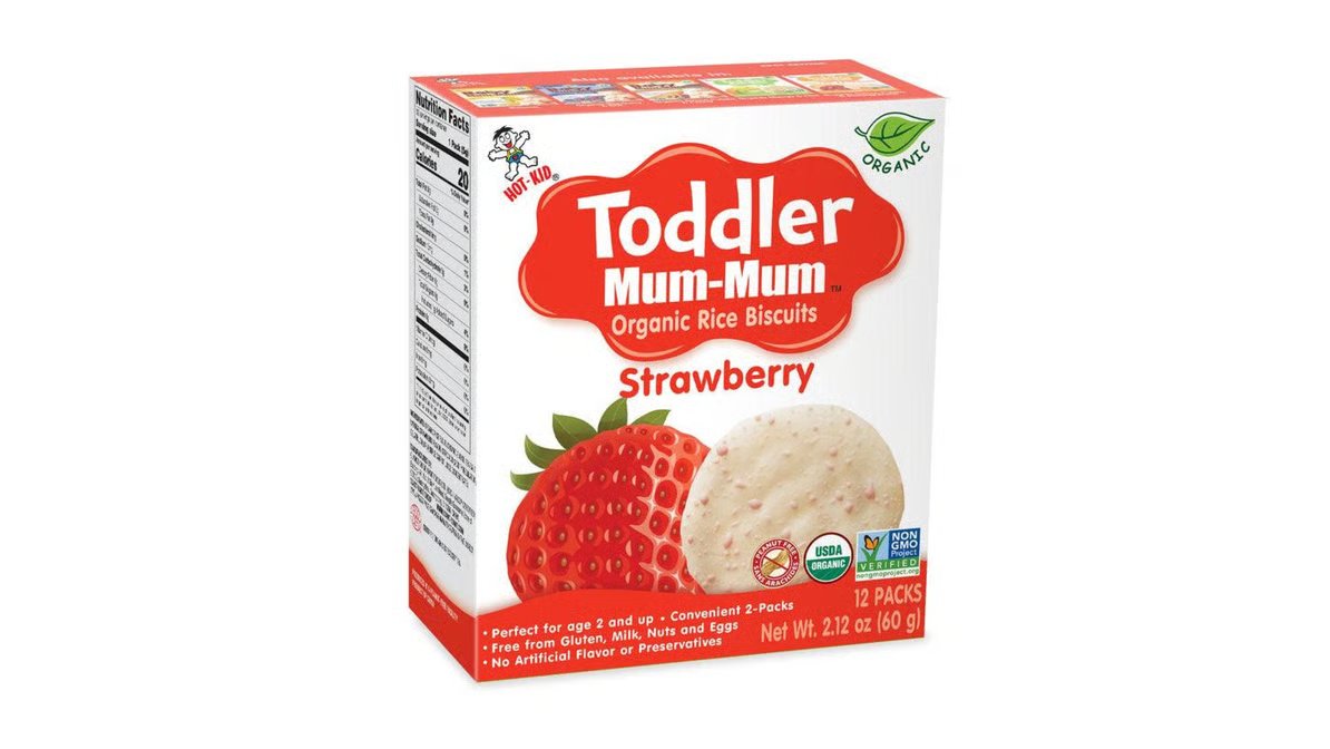 Hot-Kid Organic Toddler Mum-Mum - Strawberry